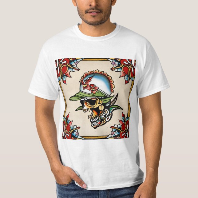 T-shirt Chef-d'oeuvre de tatouage Jerry & Ed Hardy (Devant)