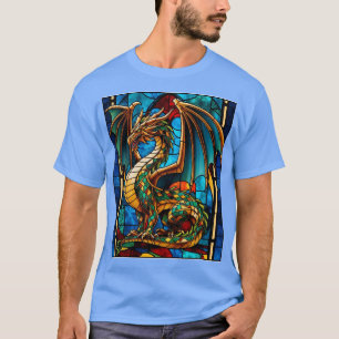 T-shirt Chef-d'oeuvre mythique du dragon en verre de Majes