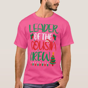T-shirt Chef Du Costume De Famille De Noël De L'Équipage C