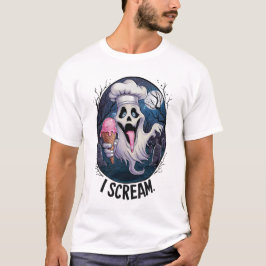 T-shirt Chef éffrayant Ghost Glace Cream Halloween Drôle H