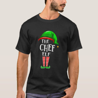 T-shirt Chef Elf Matching Famille Amusante Fête de Noël Pa
