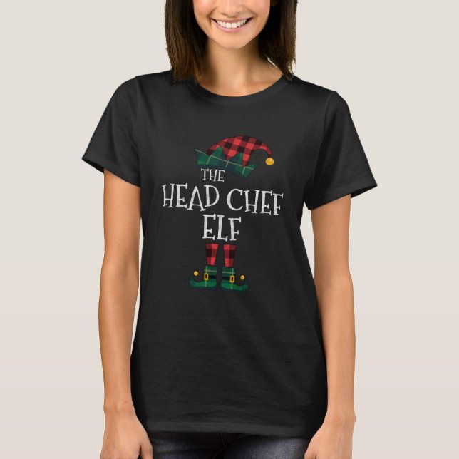 T-shirt Chef Elf Matching Family Group Christma (Devant)