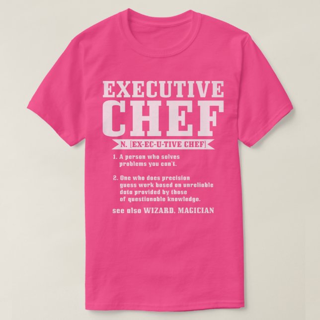 T-shirt Chef exécutif Définition Drôle Chef cuisinier Cuis (Design devant)