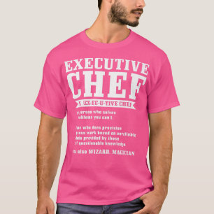 T-shirt Chef exécutif Définition Drôle Chef cuisinier Cuis