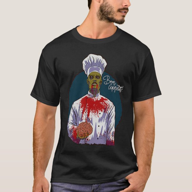 T-shirt CHEF Halloween  ZOMBIE CHEF (Devant)