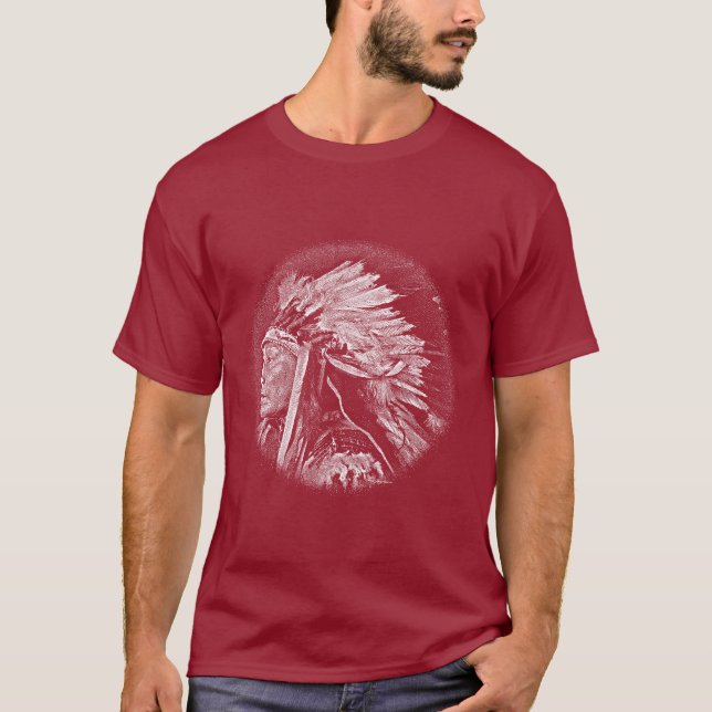 T-shirt Chef indien de Lakota (Devant)