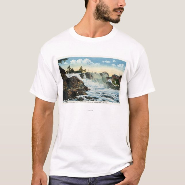 T-shirt Chef indien et vieil homme de la vue d'automnes (Devant)