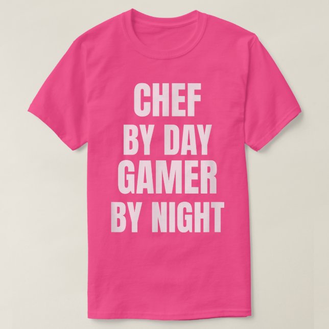 T-shirt Chef Joueur De Jour Par Nuit (Design devant)