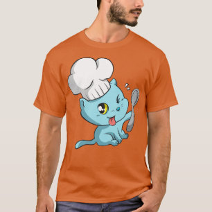 T-shirt Chef Kitty Funny Cook Amoureux des chats Cuisine
