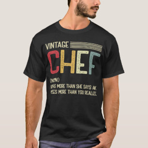 T-shirt Chef vintage Définition Noun Pour Cuisinier Chef C