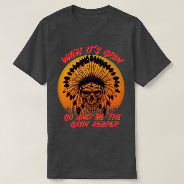 T-shirt Chefs de Kansas City KC Skyline Be the Grim Reaper (Design devant)