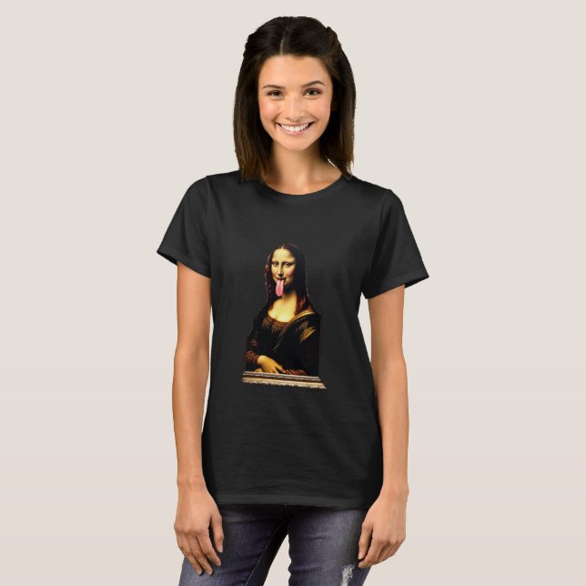 T-shirt Chefs d'oeuvre d'art Leonardo da Vinci Mona Lisa (Devant entier)