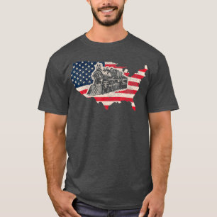 T-shirt Chemin De Fer Américain Fast And Smokey