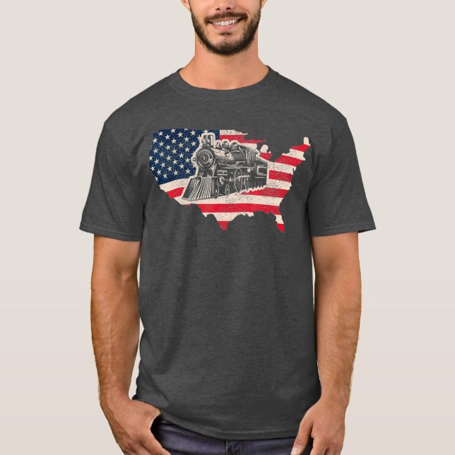 T-shirt Chemin De Fer Américain Fast And Smokey (Devant)