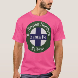 T-shirt Chemin de fer Burlington Northern Père Noël Fe