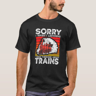T-shirt Chemin De Fer Collector Railroad Je Pensais Ab