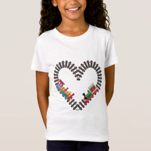 T-Shirt Chemin de fer du jour de Valentines Coeur