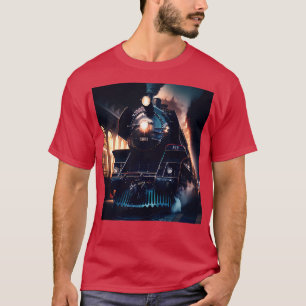 T-shirt Chemin de fer ferroviaire Locomotive Railfan AI Ar
