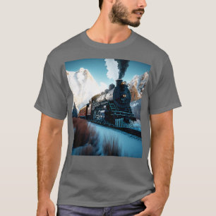 T-shirt Chemin de fer ferroviaire Locomotive Railfan AI Ar