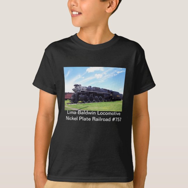 T-shirt Chemin de fer locomotif #757 de plat de nickel de (Devant)