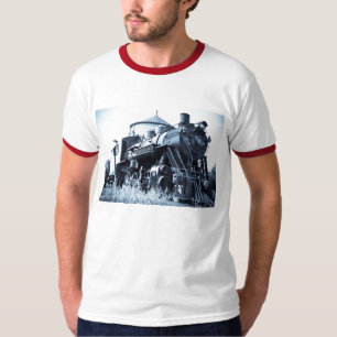 T-shirt Chemin de fer locomotif de machine à vapeur de cr