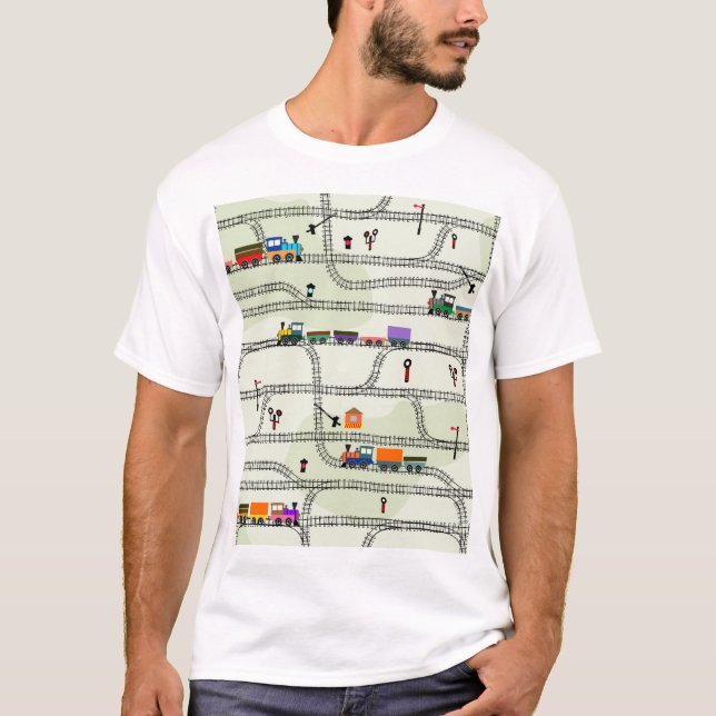 T-shirt Chemin de fer pour enfants : Funny Motif sans cout (Devant)