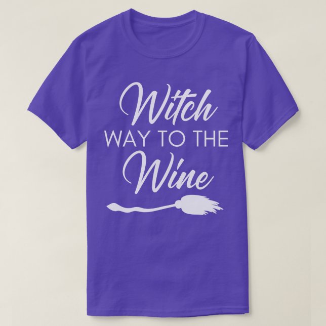 T-shirt Chemin De Sorcière Au Vin Amusant Vin Halloween C (Design devant)