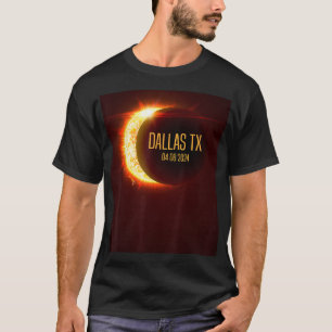 T-shirt Chemin De Totalité Dallas Tx 4.8.24 Total Solaire