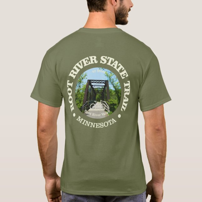 T-shirt Chemin d'état de la rivière Root (cyclisme c) (Dos)