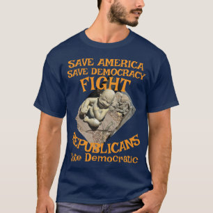 T-SHIRT CHEMINÉE DÉMOCRATE ZL X1 KP PARTI VOTE ÉLECTION CO