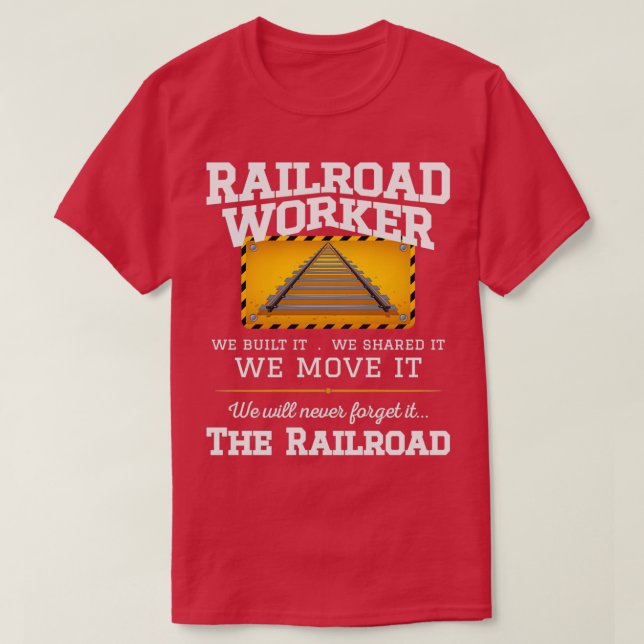 T-shirt Chemins de fer travailleurs graphique train ferrov (Design devant)