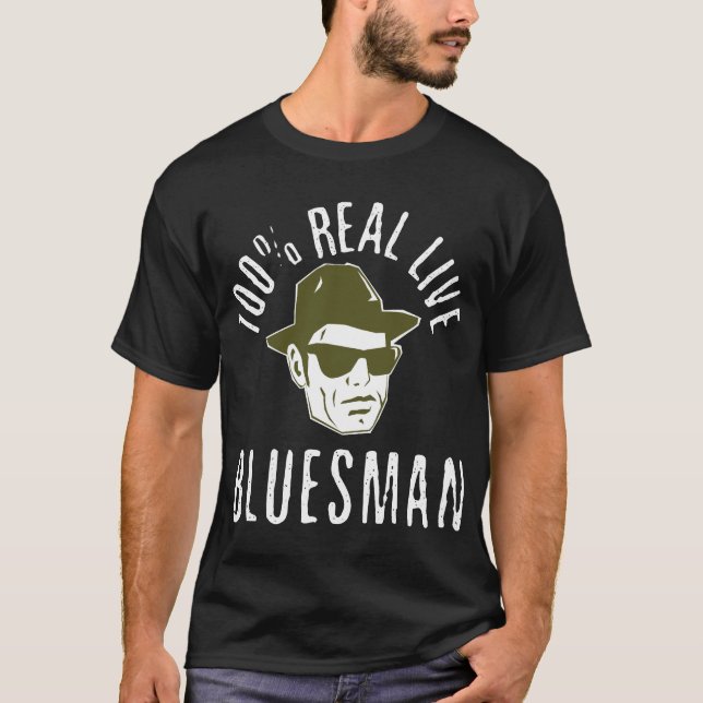 T-shirt Chemise 100% d'obscurité de Bluesman (Devant)