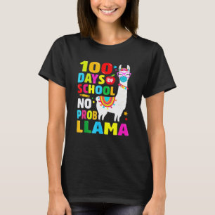 T-shirt Chemise 100 Jours D'école Pas De Problème Lama Vis
