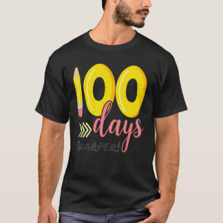 T-shirt Chemise 100 jours plus pointue Enseignant 100e jou