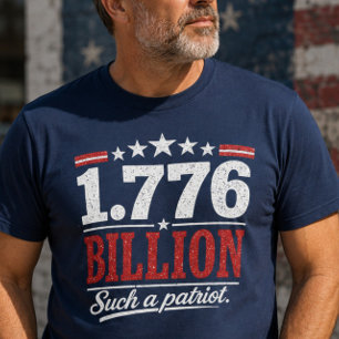 T-shirt Chemise 1,776 milliard de patriote