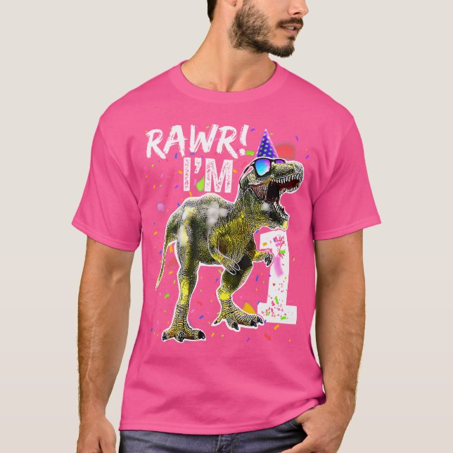 T-shirt Chemise 1Er Anniversaire T Rex Dinosaur (Devant)