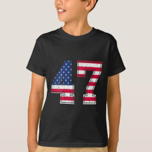T-shirt Chemise 47 Anniversaire Drapeau Usa Maillot Équipe