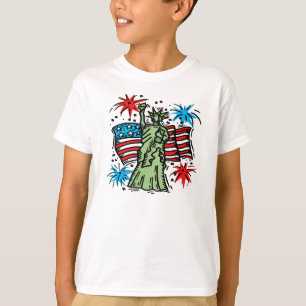 T-shirt Chemise 4 juillet enfant : "Lady Liberty"