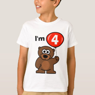 T-shirt Chemise 4ème anniversaire pour enfant de quatre an