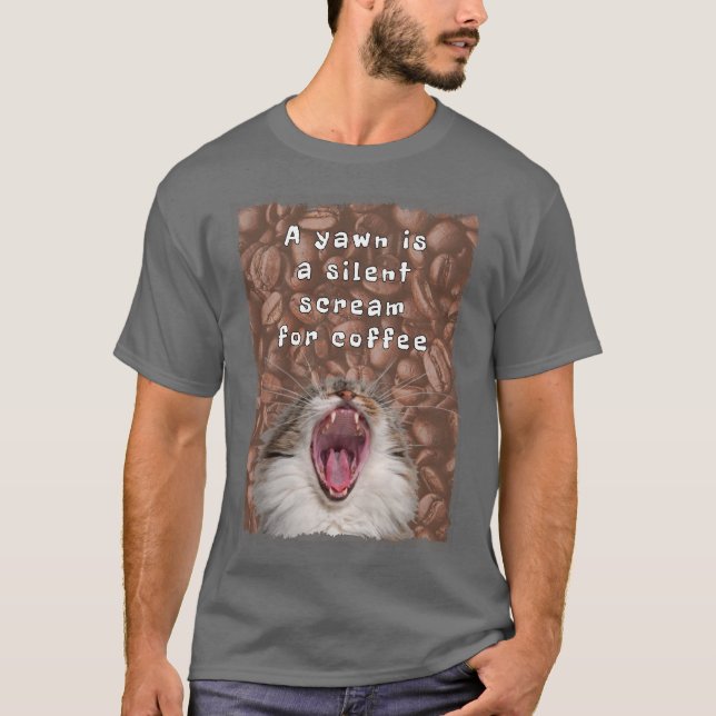 T-shirt Chemise à café amusant (Devant)