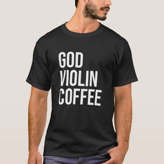T-shirt Chemise à café violon de Dieu (Devant)