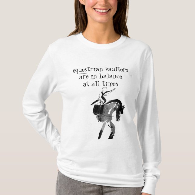 T-shirt Chemise à capuchon de sauteurs équestres (Devant)