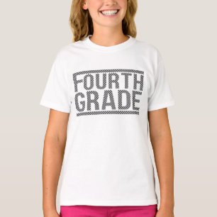 T-shirt Chemise à carreaux de quatrième année, professeur 