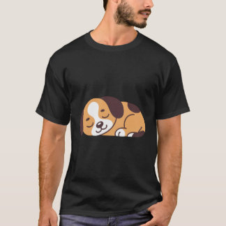 T-shirt Chemise à Chien Dormant - Conception de Chien Rela
