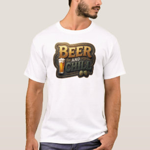 T-shirt Chemise à citation Edgy BIÈRE ET CHILL