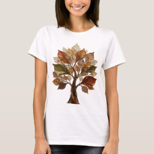 T-shirt Chemise à citation Edgy Silver GLOWING LEAVES