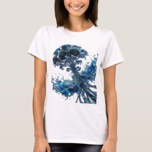 T-shirt Chemise à citation Edgy Silver WATERFALLING ROSES