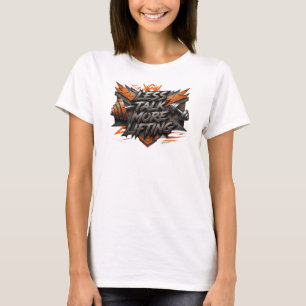 T-shirt Chemise à citation Striking Pink MOINS DE PAROLE P