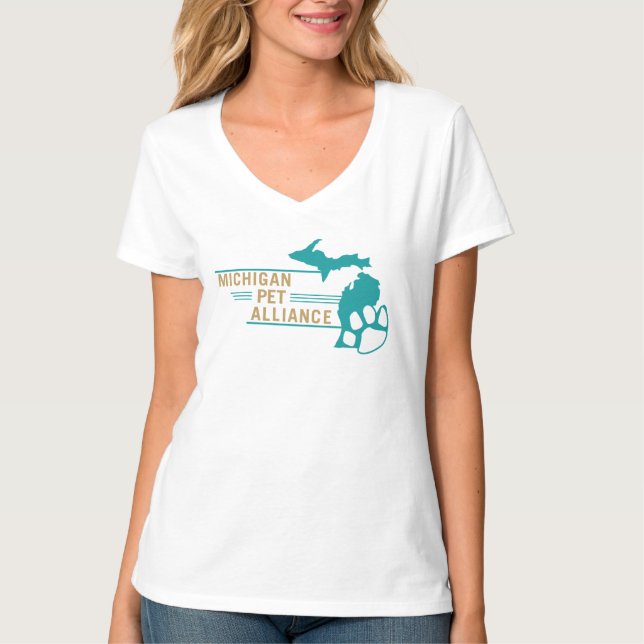 T-shirt Chemise à cou de l'équipage féminin de l'APM (Devant)