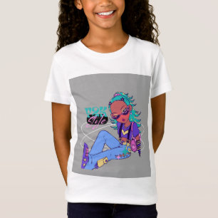 T-Shirt chemise à demi-manches pour fille